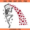 Valentine's Day Skeleton Svg, Skeleton Valentine Svg, Valentine Svg
