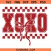 Xoxo Checkered coquette Bow SVG, xoxo coquette Bow SVG, Xoxo Checkered svg png