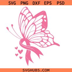 Butterfly Breast Cancer svg png, Breast Cancer Awareness Svg png, Breast Cancer svg png