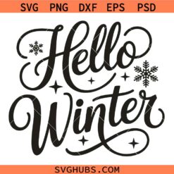 Hello Winter Svg, Hello Winter png, winter season svg png, Holiday svg png