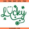 Lucky Nurse svg png, St Patrick's Day Svg png, Nurse Stethoscope svg png, Nurse St. Patrick's Day svg png