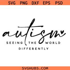 Autism seeing the world differently SVG PNG, Autism Awareness Svg Png, Autism Quote Svg Png