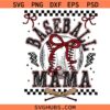 Baseball Mama svg, baseball Coquette Bow svg, baseball Bow svg, Retro baseball Mama svg