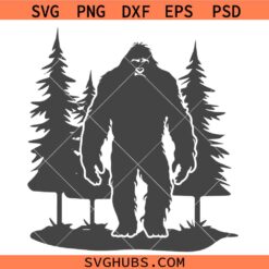 Bigfoot silhouette SVG, Sasquatch svg, Bigfoot Walking Svg