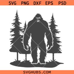 Bigfoot silhouette SVG, Sasquatch Clipart SVG, Yeti SVG