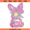 Brushstroke bunny easter svg, Bunny Coquette bow svg, pink bunny svg, Easter svg