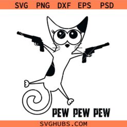 Cat Pew Pew Madafakas Svg Png, Cat Lovers Svg Png, Shooting cat Svg Png