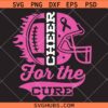 Cheer for the Cancer Cure Svg Png, Cancer Awareness Svg Png, Pink out football Svg Png