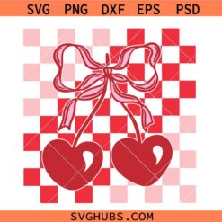 Coquette Cherry Valentine SVG, love svg, valentine’s day shirt svg, valentine’s day decor  svg