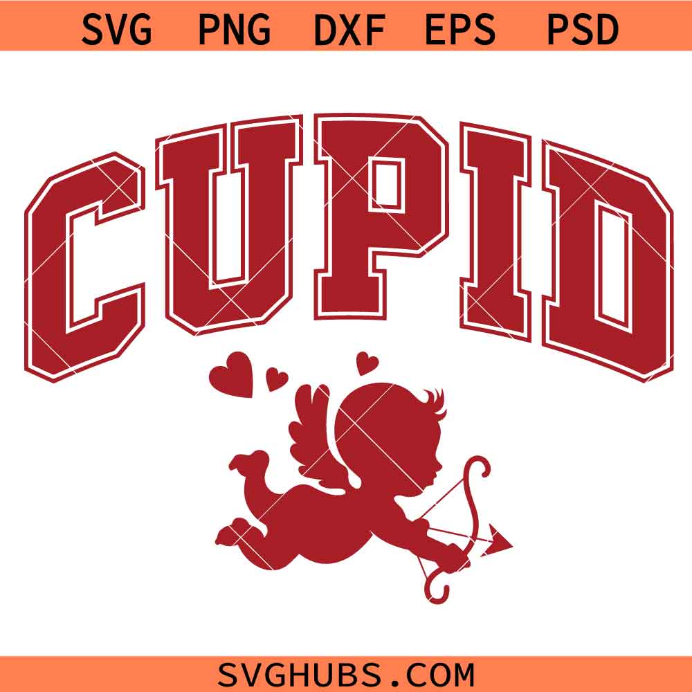 Cupid Valentine Svg Png, Valentine's Day Svg Png, Love Svg Png