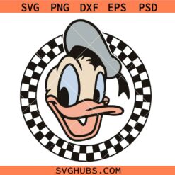 Daisy duck retro checkered SVG, Donald Duck SVG, Daisy Duck SVG, Disney Daisy Duck svg, Disneyland Vacation svg