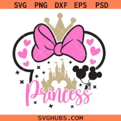 Disneyland Princess Birthday Trip Svg Png, Mouse ears Magical Castle Svg Png