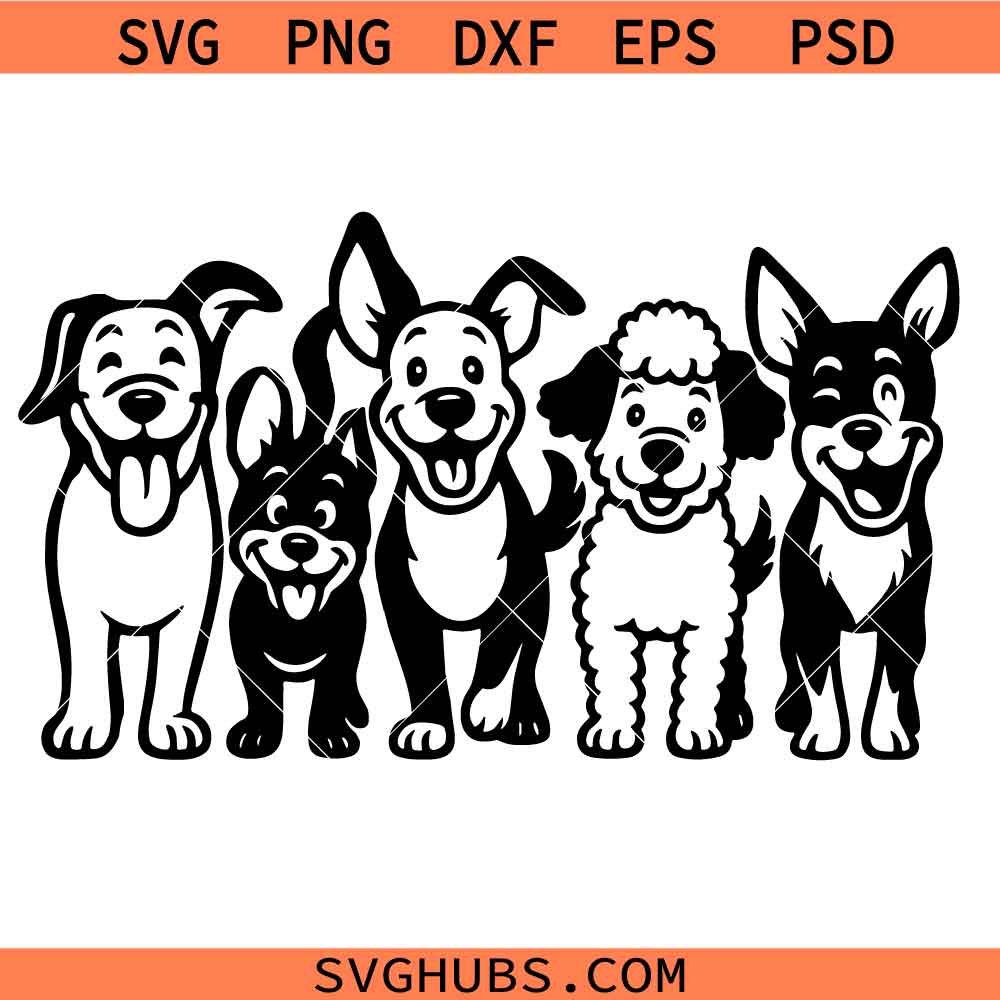 Cartoon Dogs Svg, Dog Breed Svg, Dogs svg