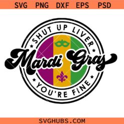 Mardi Gras svg, Fat Tuesday svg, Jester Hat svg, Fleur De Lis svg