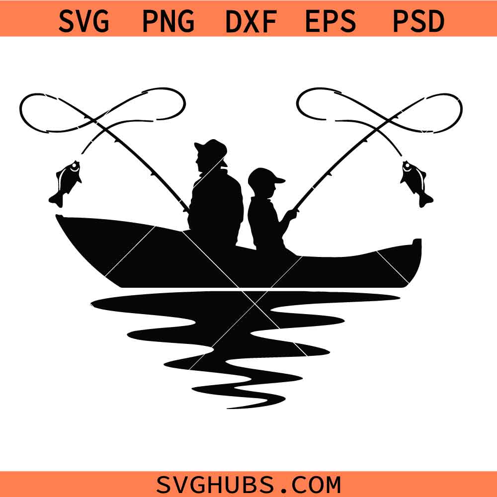 Father and Son Svg Png, Fishing Svg Png, Daddys Little Fishing Buddy Svg Png, Father’s Day Svg Png