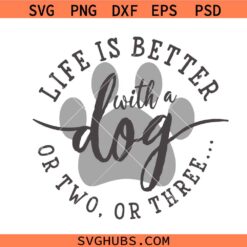 Life is Better with a Dog Svg Png, Funny Dog Lover Svg Png, Dog Mom Humor Shirt Svg Png, Pet Lover Svg Png