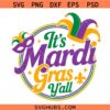 It's Mardi Gras Y'all Svg Png, Mardi Gras Beads Svg Png, Louisiana Svg Png, Fat Tuesday Svg Png