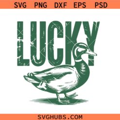 Lucky Duck svg, St Patricks duck svg, Duck Svg, St Patrick's Sublimation Lucky Duck svg