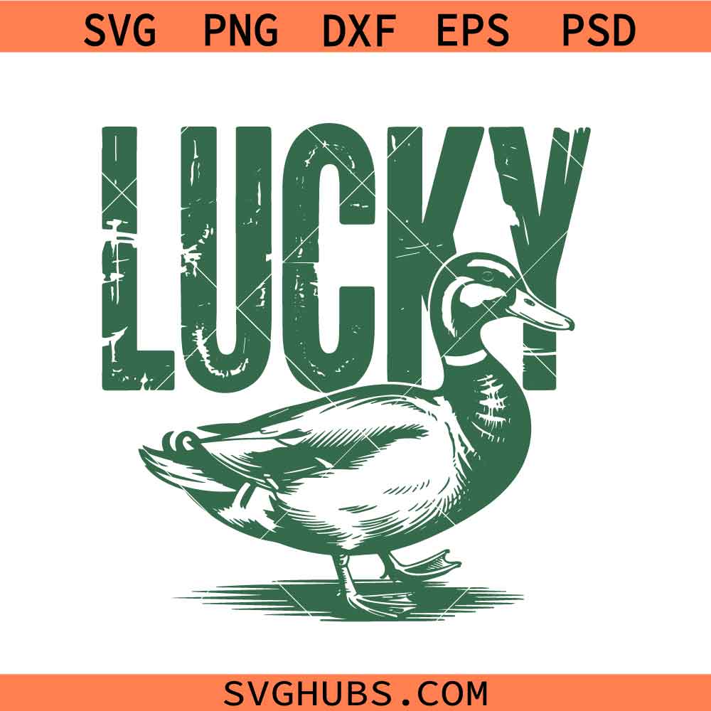 Lucky Duck svg, St Patricks duck svg, Duck Svg, St Patrick's Sublimation Lucky Duck svg