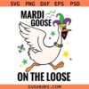 Mardi Gras Goose On The Loose Svg Png, Goose Fat Tuesday Svg Png, Fleur De Lis Svg Png
