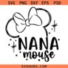 Nana Mouse Ears Coquette Bow Svg Png