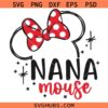 Nana Mouse Ears Coquette Bow Svg Png