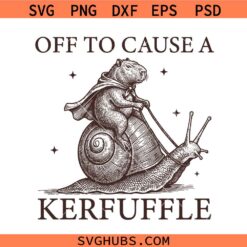 Off to Cause a Kerfuffle Capybara Svg Png, Animal Mental Health Svg Png