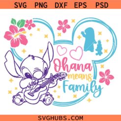 Ohana Means Family Svg Png, Stitch Main Street Mouse Ears Svg Png, Magical Castle Svg Png