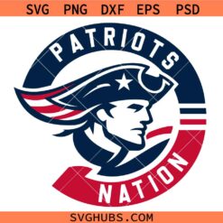 Patriots Nation Logo SVG, New England Football SVG, Patriots SVG, Patriots Football SVG