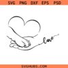 Paw and Hand SVG Paw Love Svg Png, Valentine Pet Svg Png, Dog Mom Svg Png, Dog Paw Svg Png