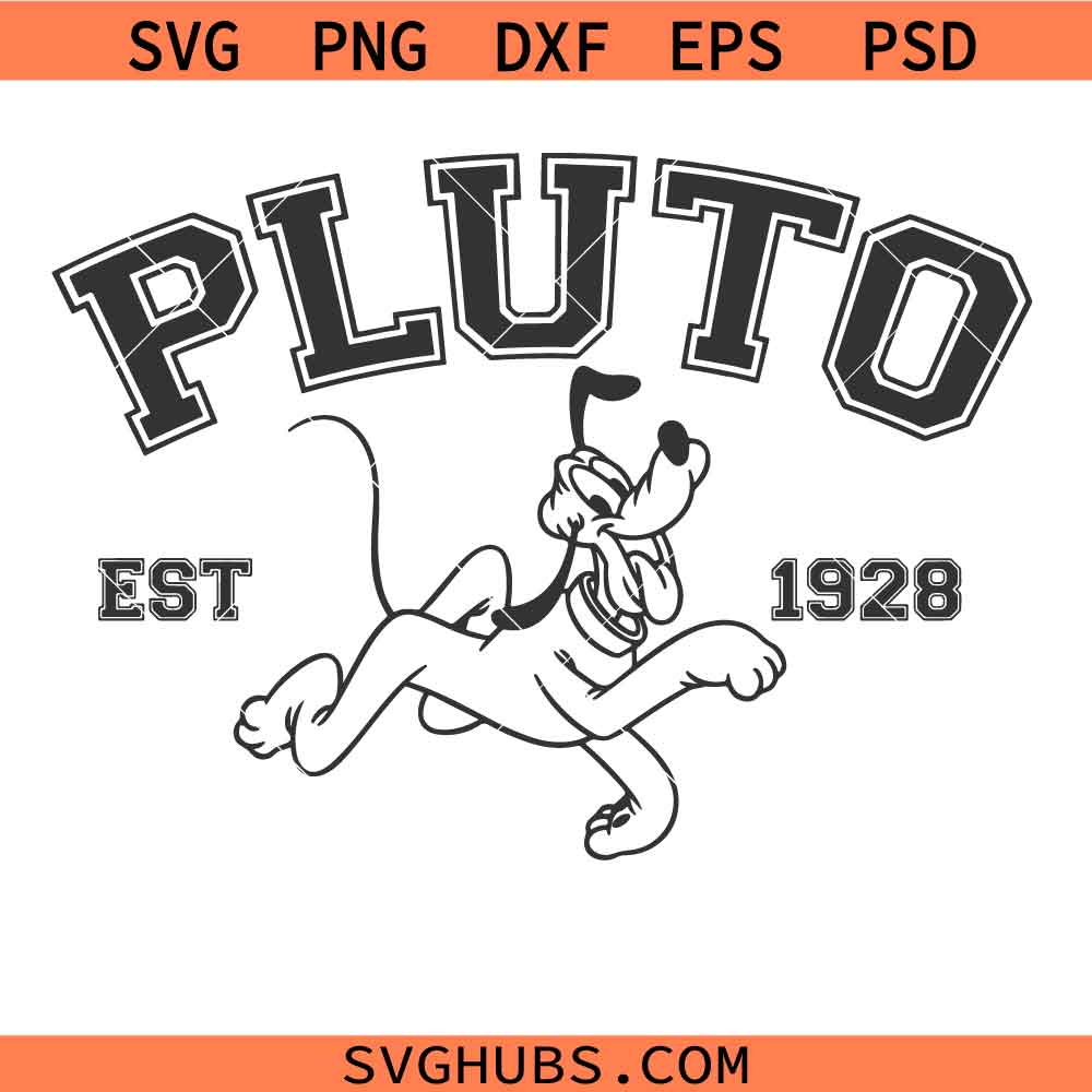 Pluto Est 1928 Svg Png, Pluto Varsity Family Vacation Svg Png, Magical Kingdom Svg Png