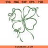 Preppy Shamrock St Patricks Day Coquette Bow Svg Png, Lucky Svg Png, St Patricks Day Svg Png