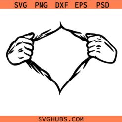 Hands Ripping Open Svg Png, Tear Away Svg Png, Tearing Reveal Svg Png