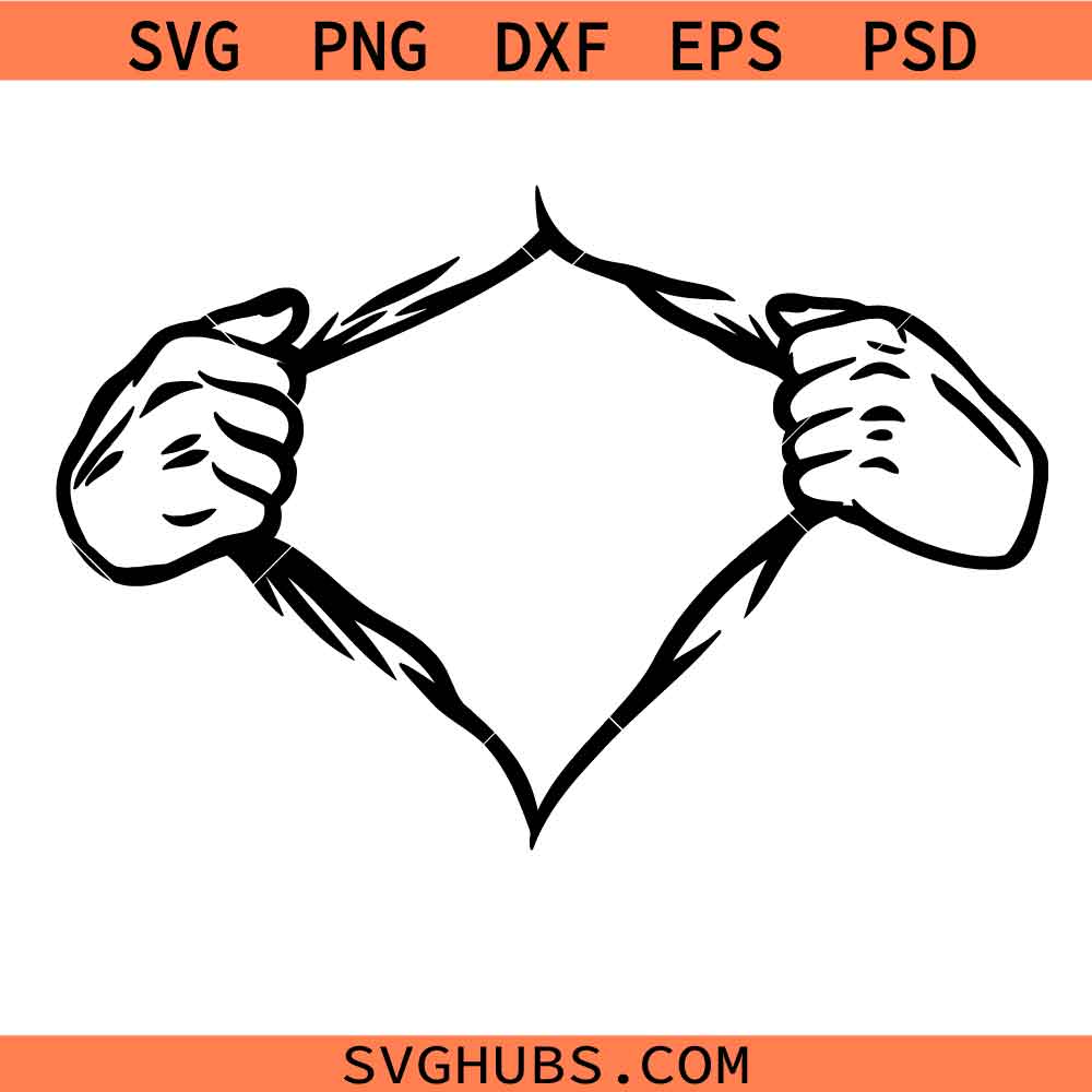 Hands Ripping Open Svg Png, Tear Away Svg Png, Tearing Reveal Svg Png