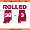 Rolled the Tide Svg Png, Hoosiers Roll Indiana football fan T-shirt Svg Png