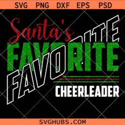 Santa's favorite Cheerleader Svg Png, Christmas Cheerleader Svg Png