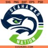 Seahawks Nation Logo SVG, Seahawks Nation Svg, Seattle Football Hawk Png Svg, Seahawks Head Svg