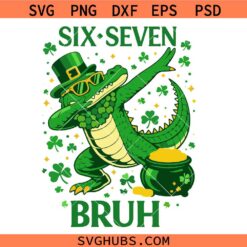 Alligator Mardi Gras Svg Png, Alligator 67 Svg Png, Six Seven Bruh Svg Png, Six Seven Carnival Svg Png