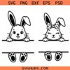 Split bunny monogram SVG, Easter Bunny Monogram SVG, Easter monogram SVG, Easter svg