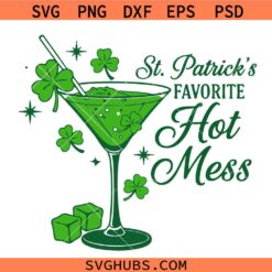 St Patrick’s Hot Mess Svg Png, Shamrock Beer Svg Png, Lucky Sarcastic Svg Png