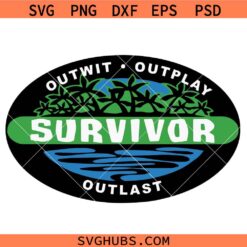 Survivor logo SVG, Outlast SVG, Outplay SVG, Outwit SVG