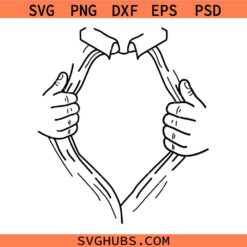 Tear Away Svg Png, Ripped Shirt Svg Png, Open T-Shirt Svg Png