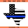 Texas Thin Blue Line Flag Svg Png, USA Police flag Svg Png, American flag Svg Png
