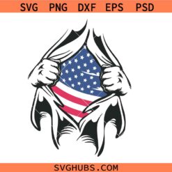 USA Tear Away Svg Png, Ripping Open Shirt Svg Png, Tearing Reveal Svg Png
