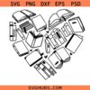 book svg, book lover svg, book heart svg, book worm svg, librarian svg, book quotes svg, library svg, reading svg, stack of books svg