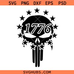 1776 Punisher Skull SVG, Second Amendment SVG, Right to Bear Arms SVG