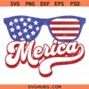 4th of July Merica Sunglasses SVG, 4th of July SVG, Patriotic Sunglasses SVG