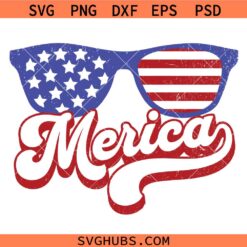4th of July Merica Sunglasses SVG, 4th of July SVG, Patriotic Sunglasses SVG