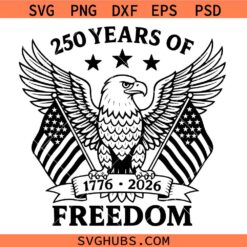 250th Anniversary American Flag Eagle Svg, Patriotic Eagle Svg, 4th Of July Svg