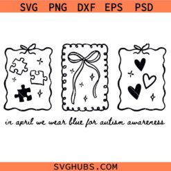 Autism Awareness Coquette svg, Neurodiversity svg